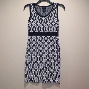 Grace Knit Dressing Dress Navy/White